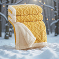Lunvang™ Fløyelsmykt pledd i mikrofiber, stort nok til å pakke seg inn