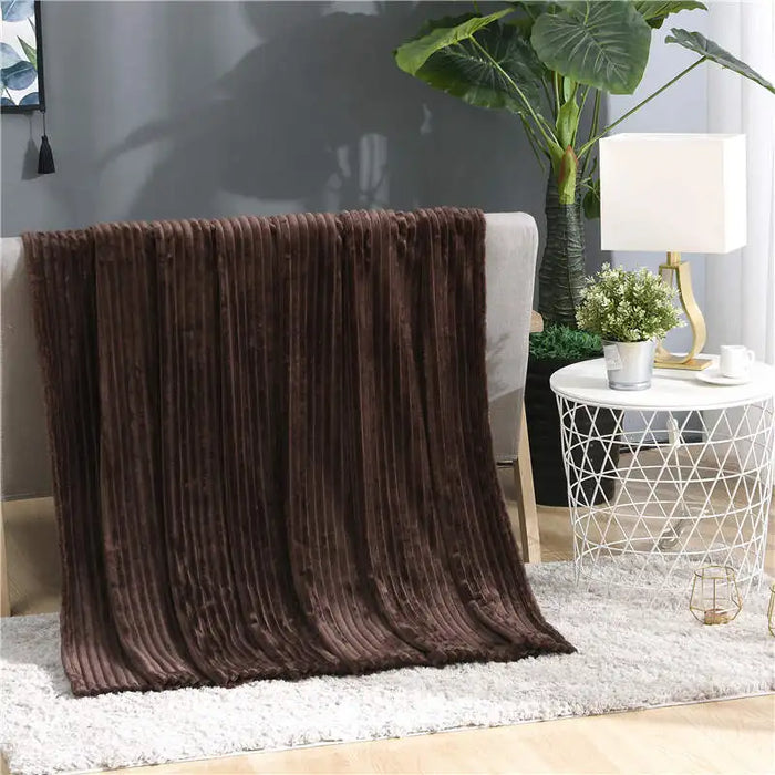 Lunvang™ Luftig pledd i flanellfleece med riflet struktur
