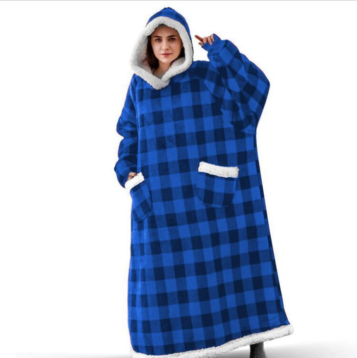Lunvang™ Ekstra langt kosepledd med ermer og varm hette – unisex