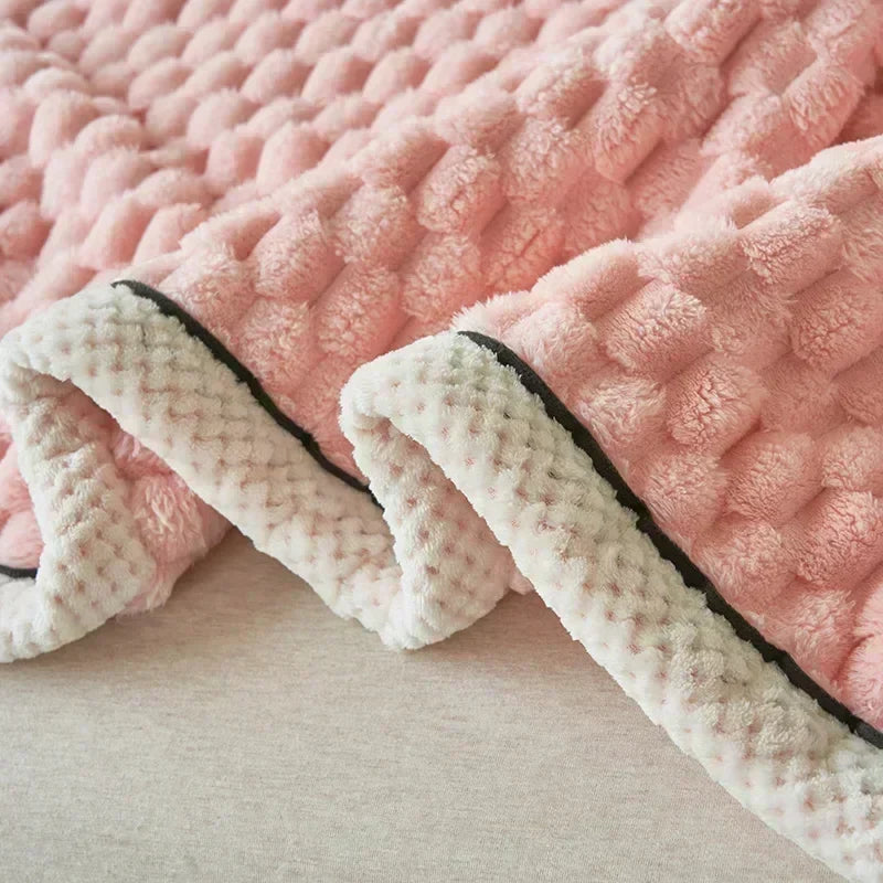 Supermyk flanellpledd i fløyelsmyk fleece, fire størrelser