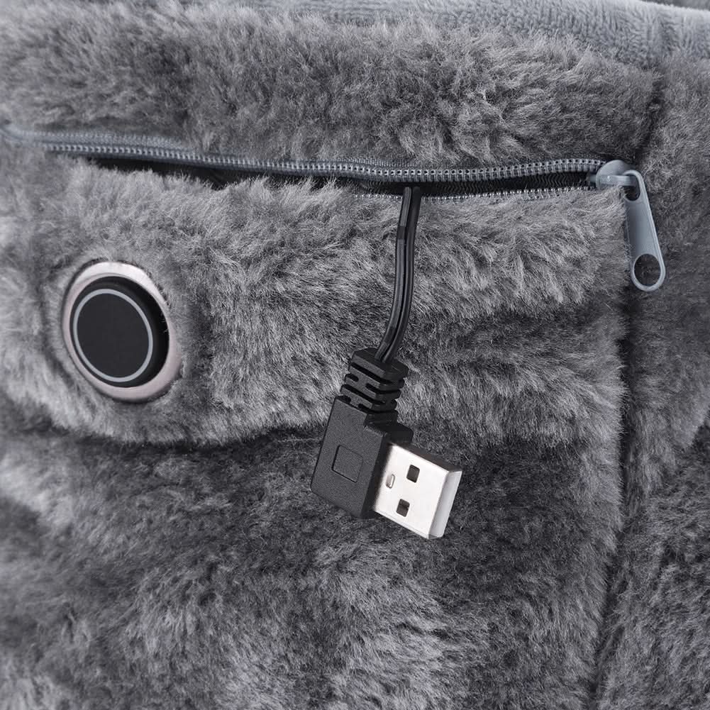 Lunvang™ USB-oppvarmede plysjtøfler for varme og gode føtter
