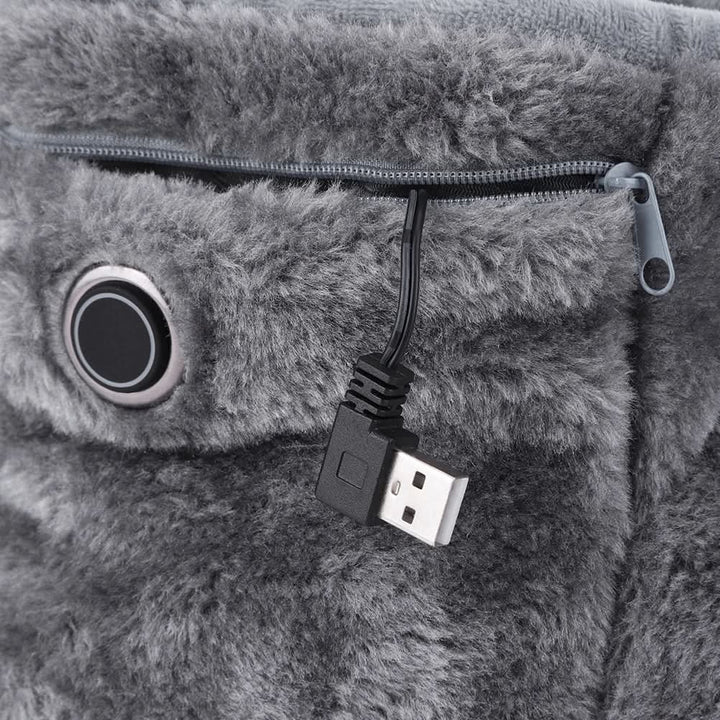 Lunvang™ USB-oppvarmede plysjtøfler for varme og gode føtter