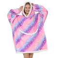 Lunvang™ Oversized fleecepledd med hette og romslige lommer
