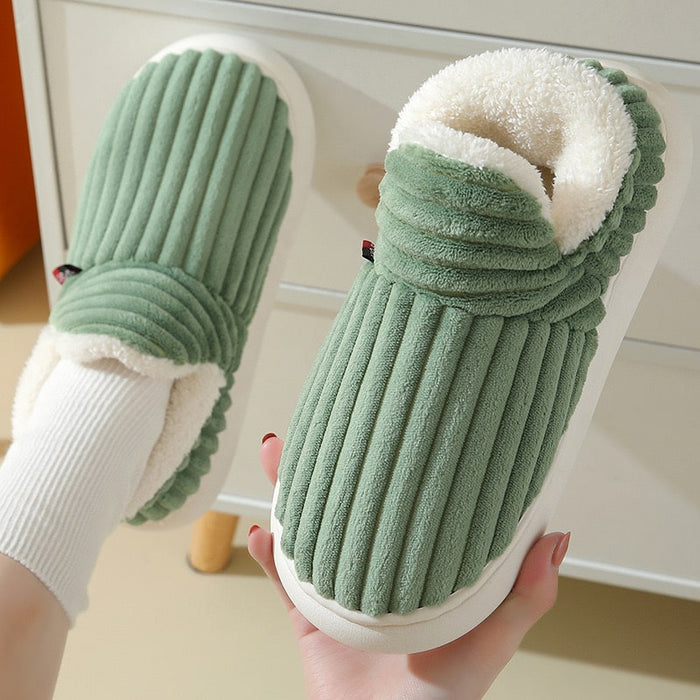 Lunvang™ Varme tøfler i fleece med tykk og sklisikker såle