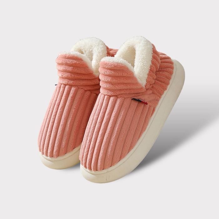 Lunvang™ Varme tøfler i fleece med tykk og sklisikker såle
