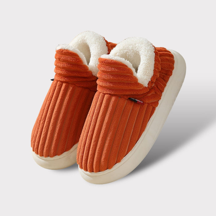 Lunvang™ Varme tøfler i fleece med tykk og sklisikker såle