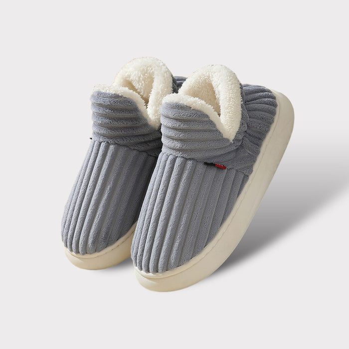 Lunvang™ Varme tøfler i fleece med tykk og sklisikker såle