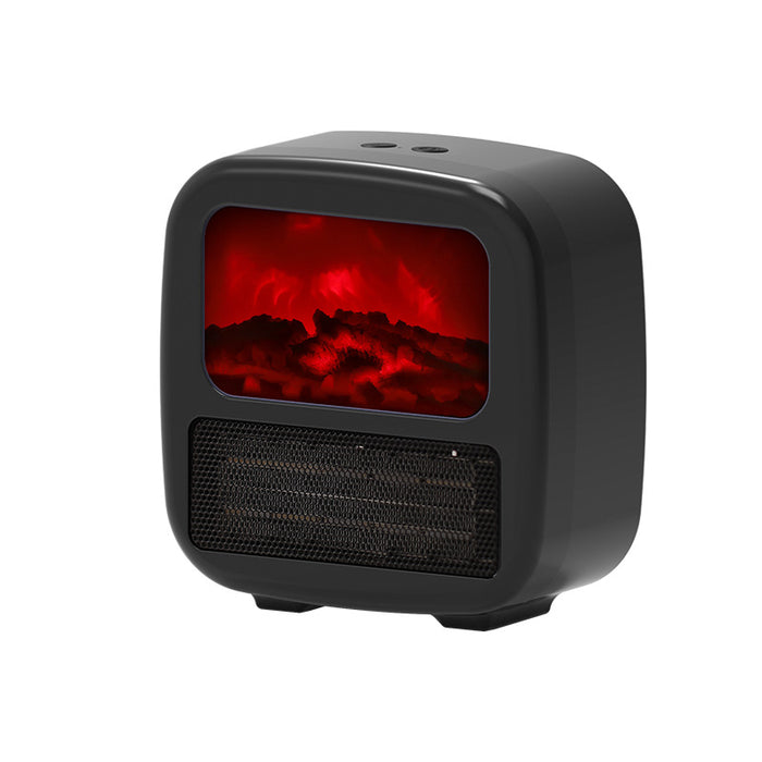 Lunvang Mini vifteovn med 3D-flammeeffekt som en peis