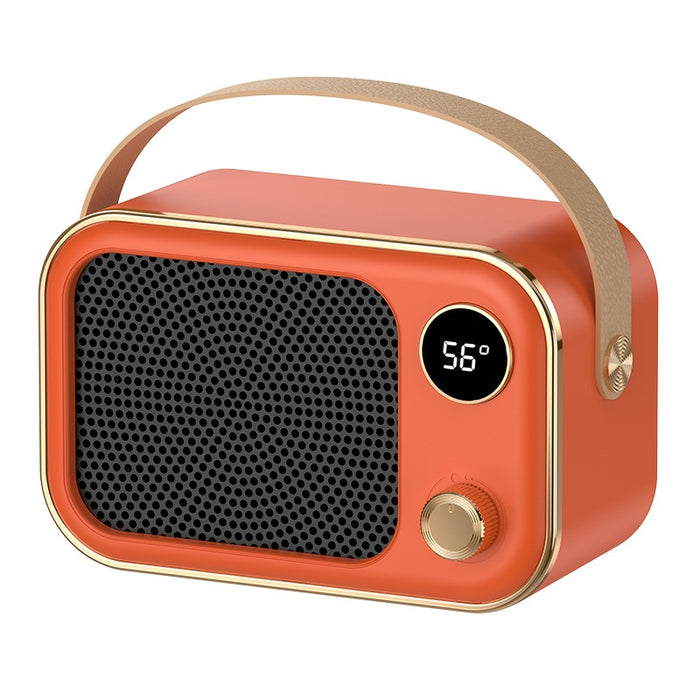 Lunvang Retro varmovn som ligner en radio, med digital skjerm