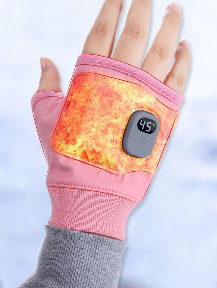 Svarte fingerløse varmehansker med display