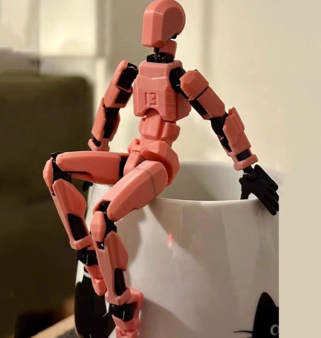 Lunvang 3D-printet robotfigur med bevegelige ledd