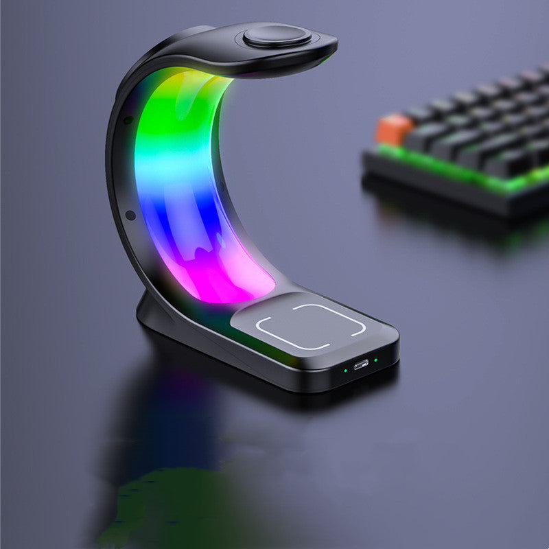 Magnetisk ladestasjon med RGB-lys