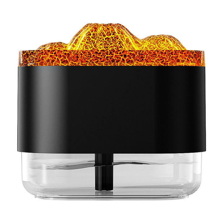 Vulkan diffuser med USB og 300 ml tank, 4 timers dis, med LED-lys
