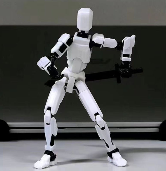 Bevegelig robotfigur i positur