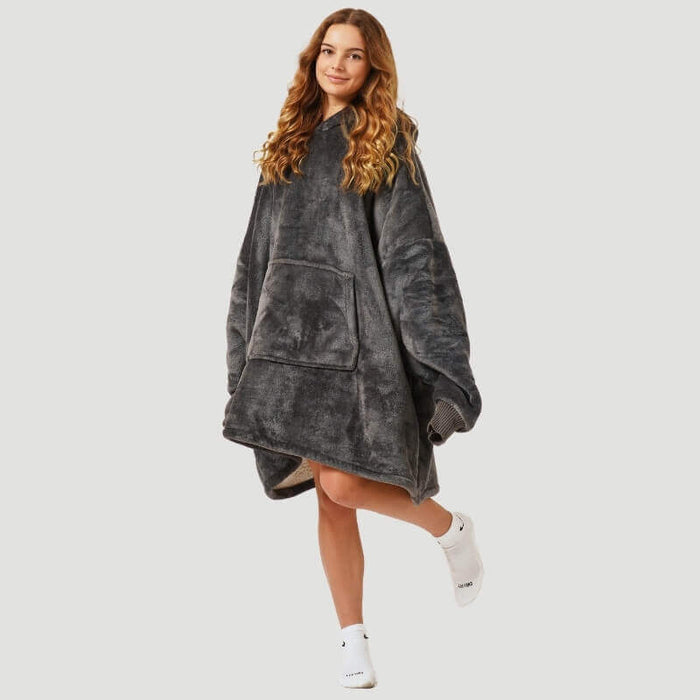 Lunvang™ Pleddhettegenser med sherpafôr – oversize og supergod