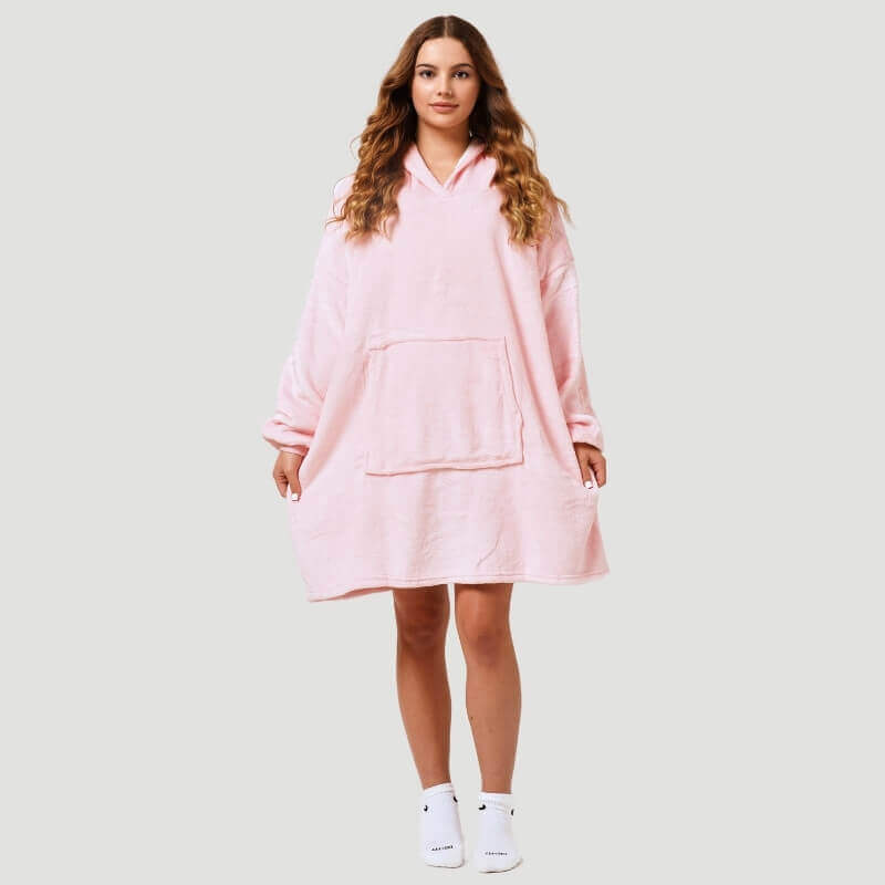 Pleddhettegenser med sherpafôr – oversize og supergod