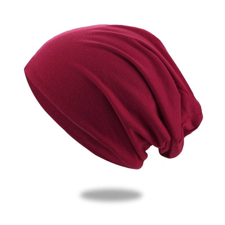 Slouch beanie i pustende strikk med stretch