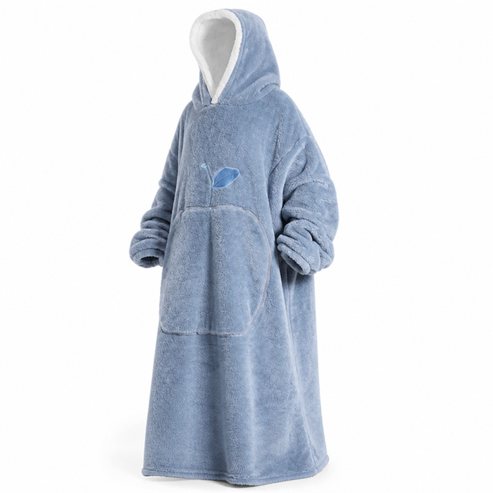 Lunvang™ Oversized teppegenser i sherpafleece med ermer og lomme