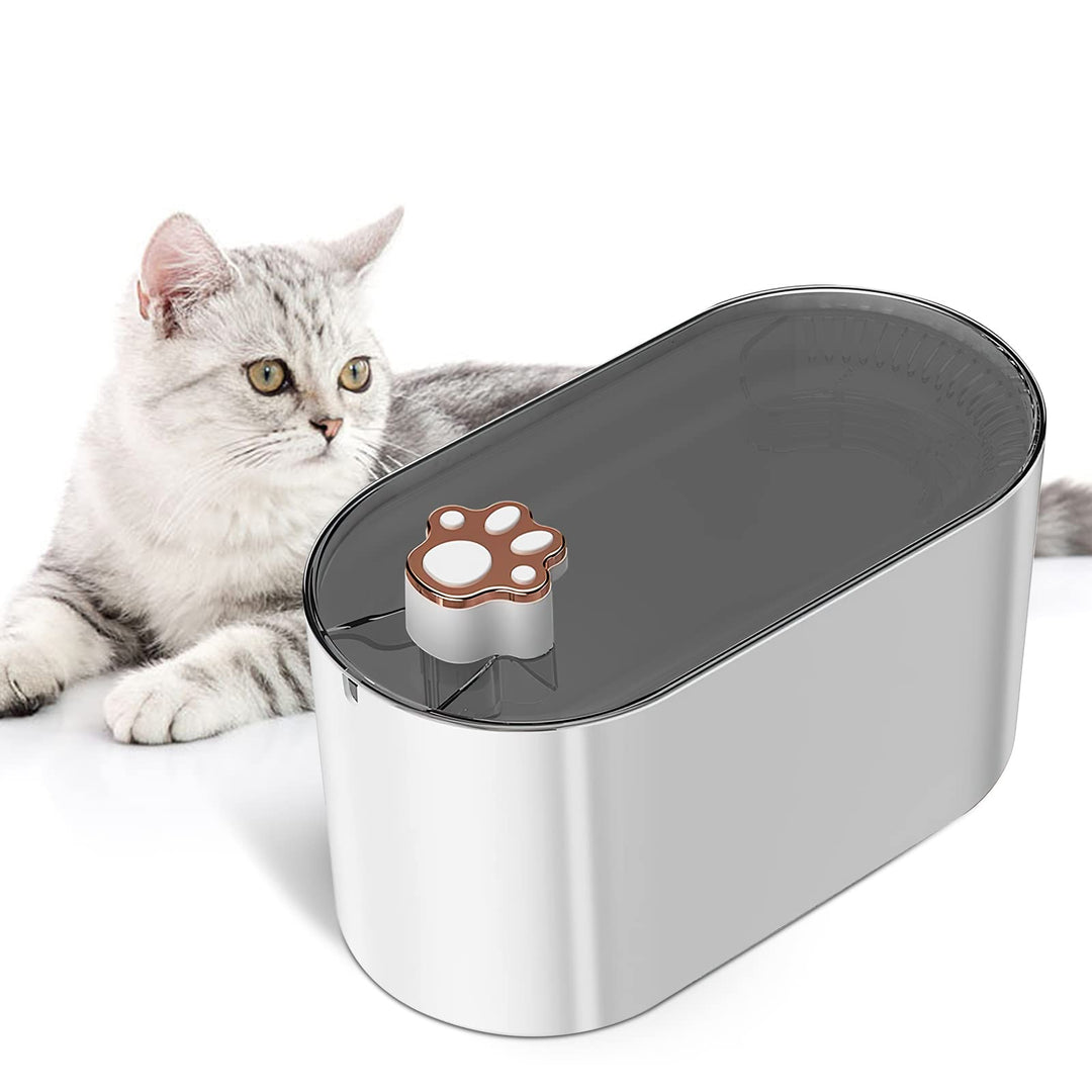 Vannfontene til katt med LED-lys