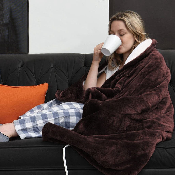 Lunvang™ Vendbart varmeteppe i flanell med 6 varmenivåer