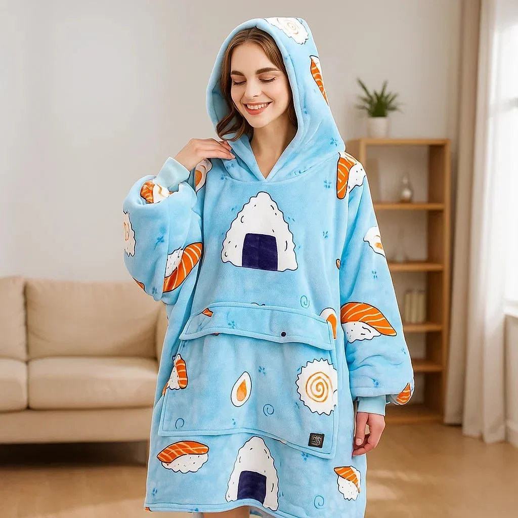 Lunvang™ Varmehoodie i myk flanell med USB-varme