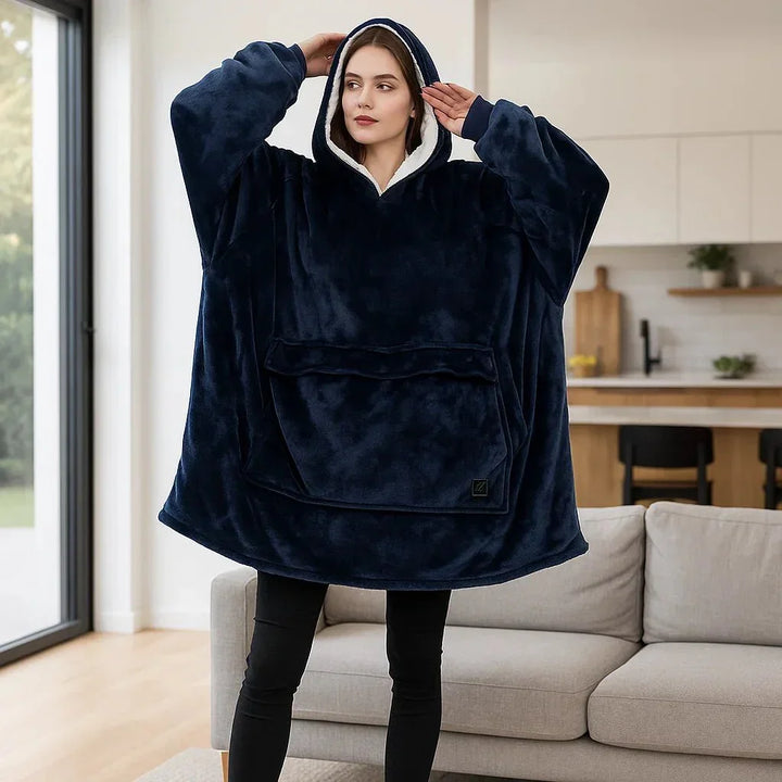 Lunvang™ Varmehoodie i myk flanell med USB-varme