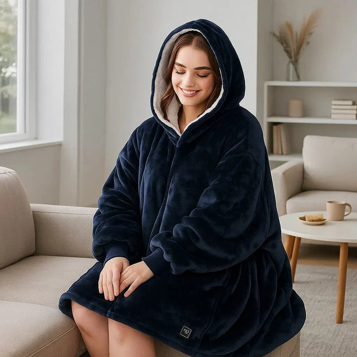 Lunvang™ Varmehoodie i myk flanell med USB-varme