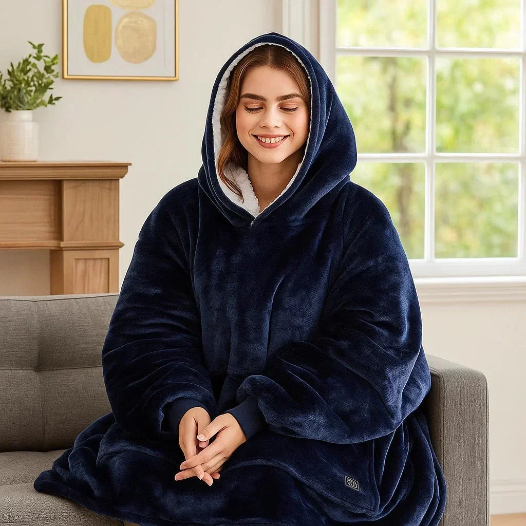 Lunvang™ Varmehoodie i myk flanell med USB-varme