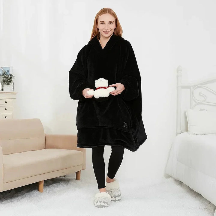 Lunvang™ Varmehoodie i myk flanell med USB-varme