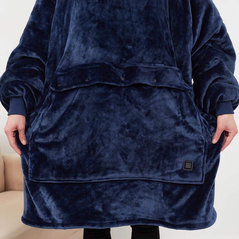 Lunvang™ Varmehoodie i myk flanell med USB-varme