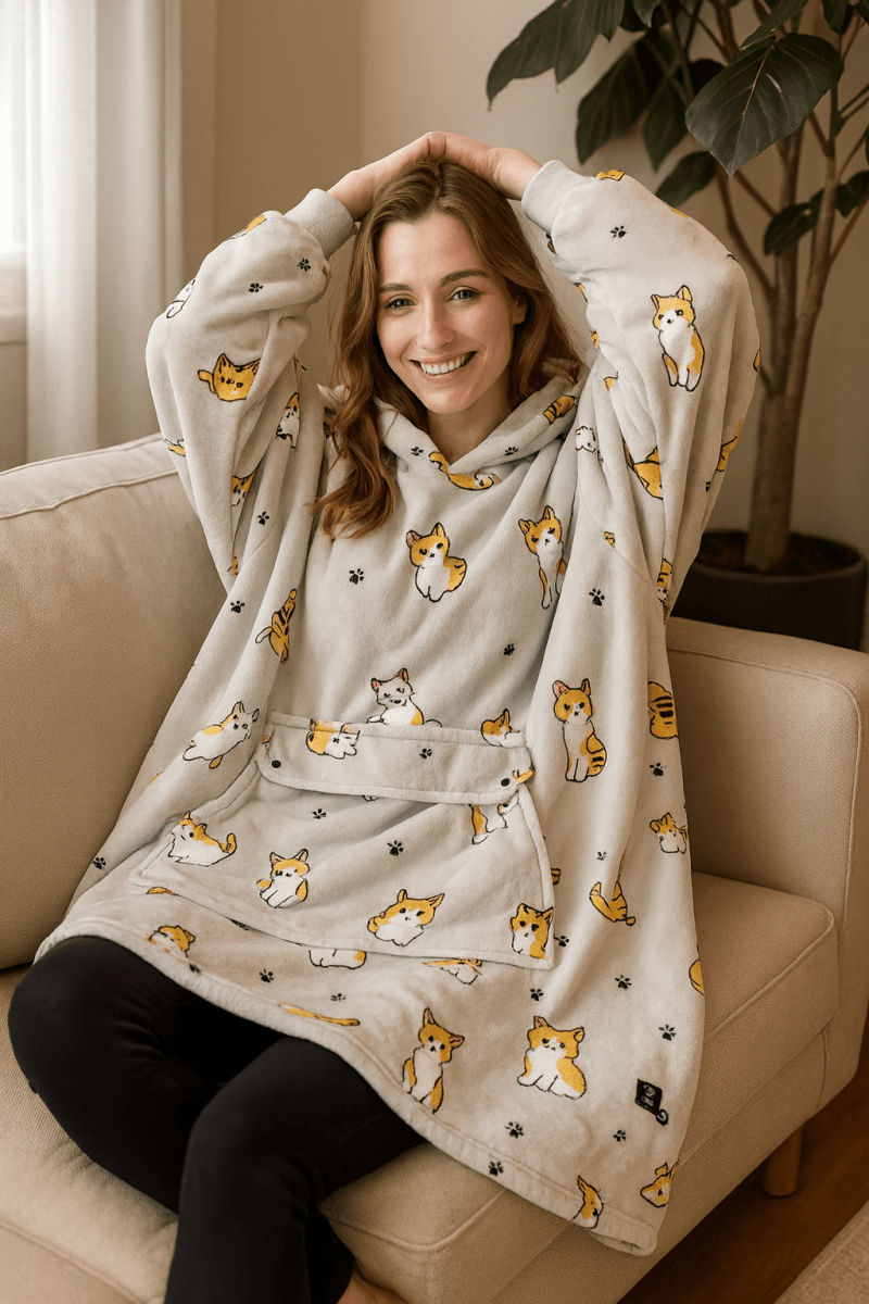 Lunvang™ Varmehoodie i myk flanell med USB-varme
