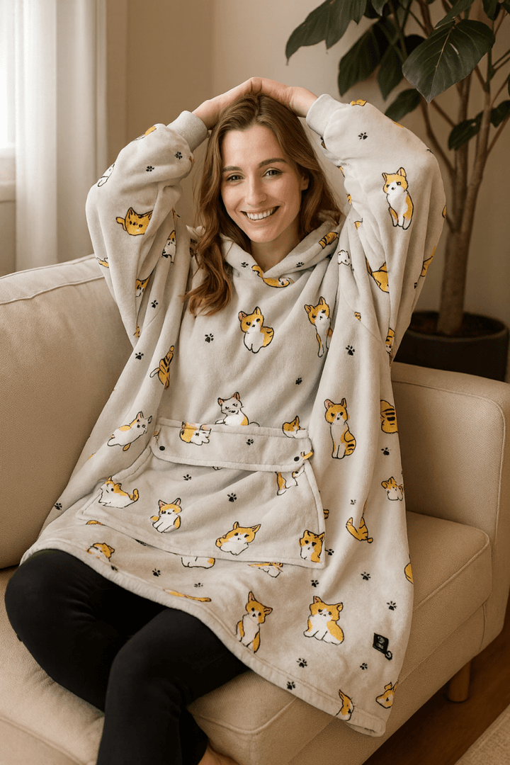 Lunvang™ Varmehoodie i myk flanell med USB-varme