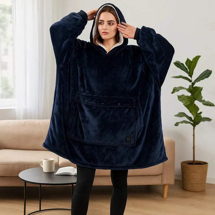 Lunvang™ Varmehoodie i myk flanell med USB-varme