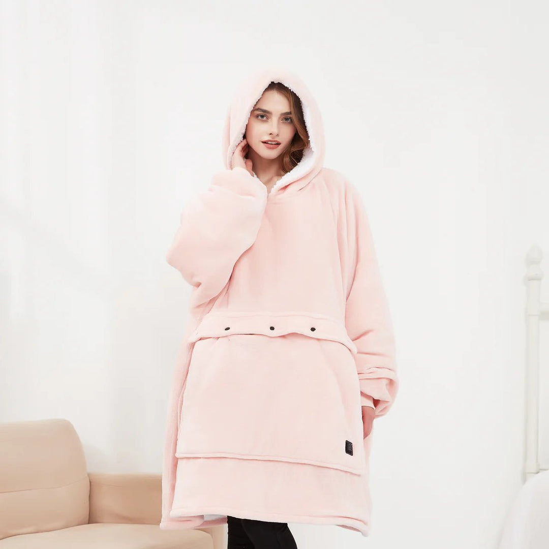 Lunvang™ Varmehoodie i myk flanell med USB-varme