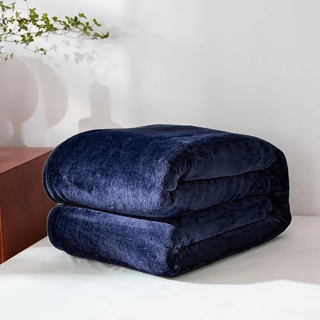 Lunvang™ Supermykt fleecepledd med fuskepels for sofa og seng