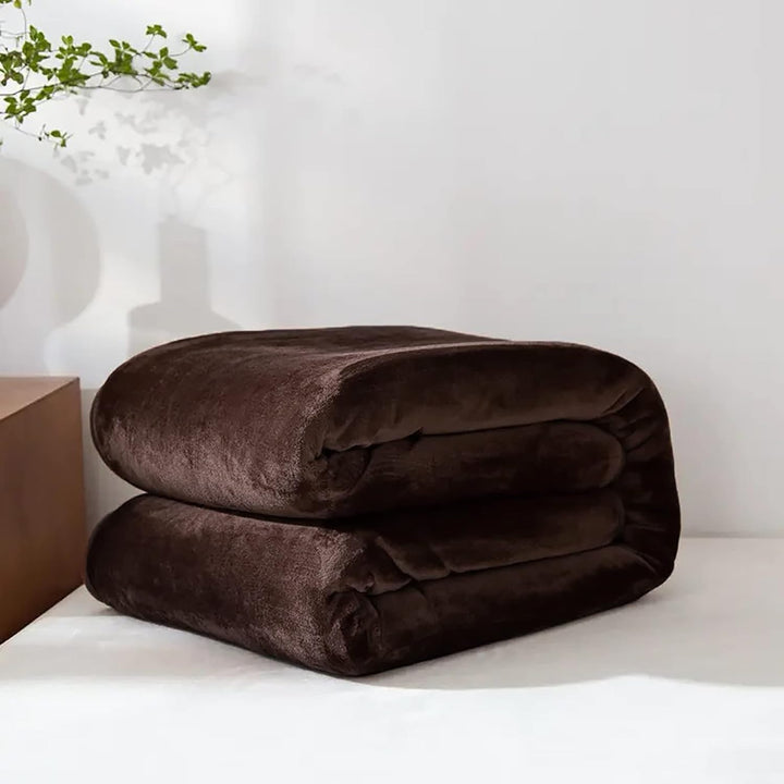 Lunvang™ Supermykt fleecepledd med fuskepels for sofa og seng
