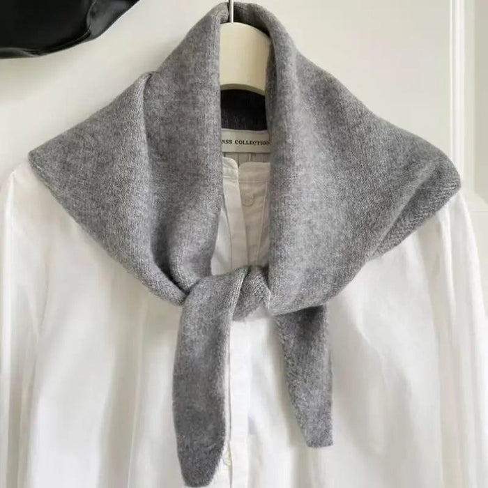 Lunvang™ Strikket trekantsjal i koreansk stil – myk vintersjal for dame