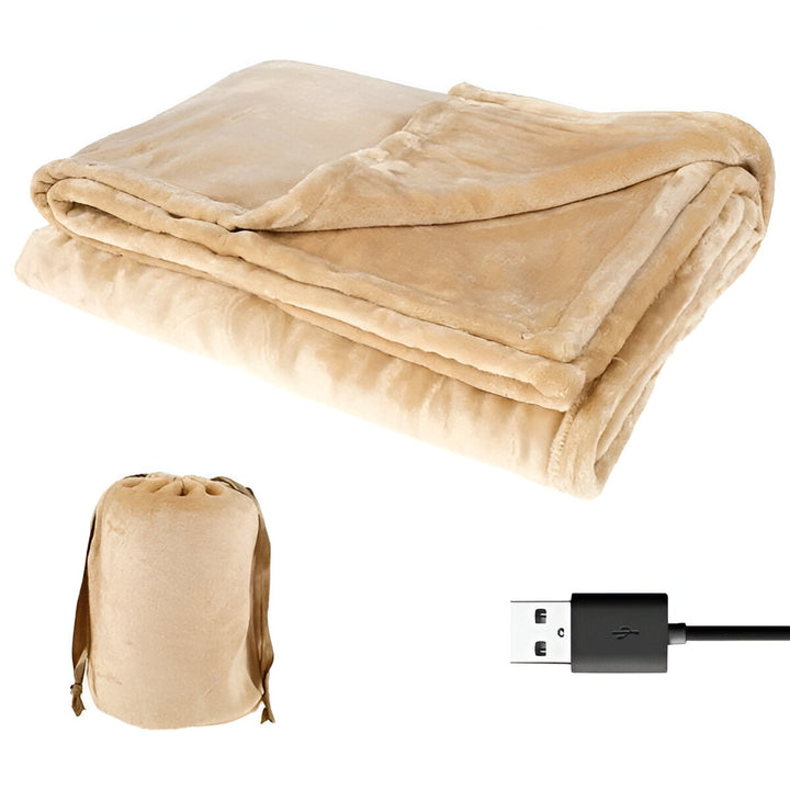 Lunvang™ Trådløst USB-varmeteppe i myk flanell for to
