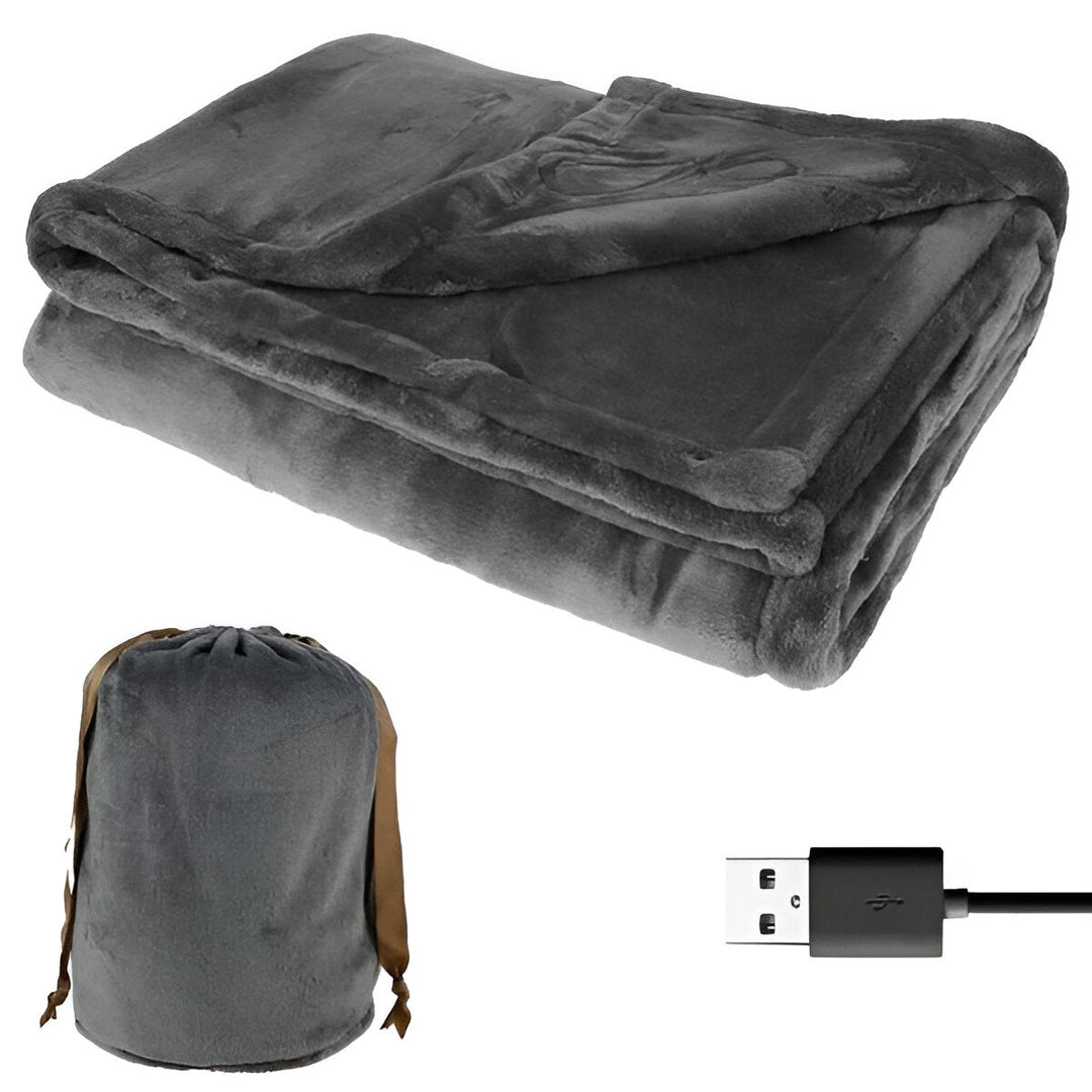 Lunvang™ Trådløst USB-varmeteppe i myk flanell for to