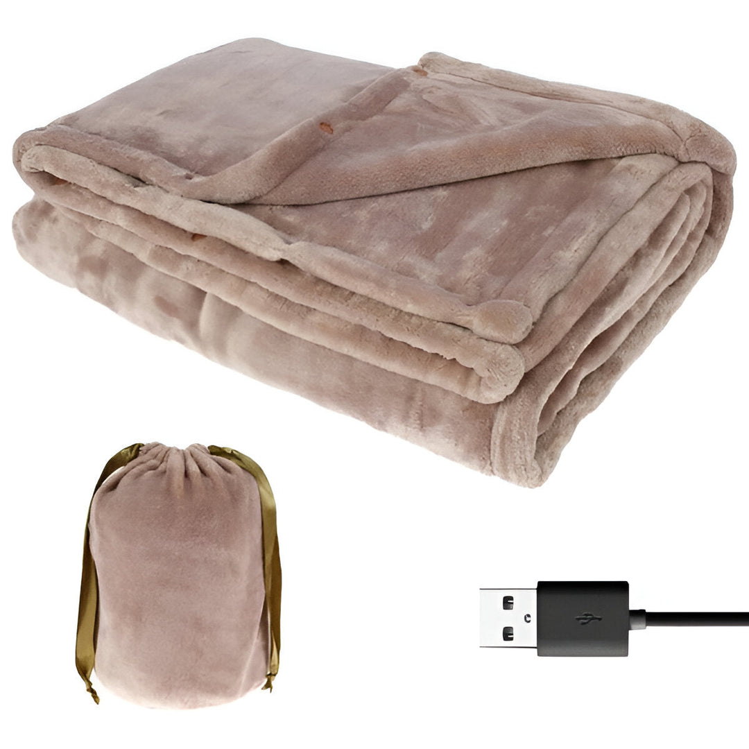 Lunvang™ Trådløst USB-varmeteppe i myk flanell for to