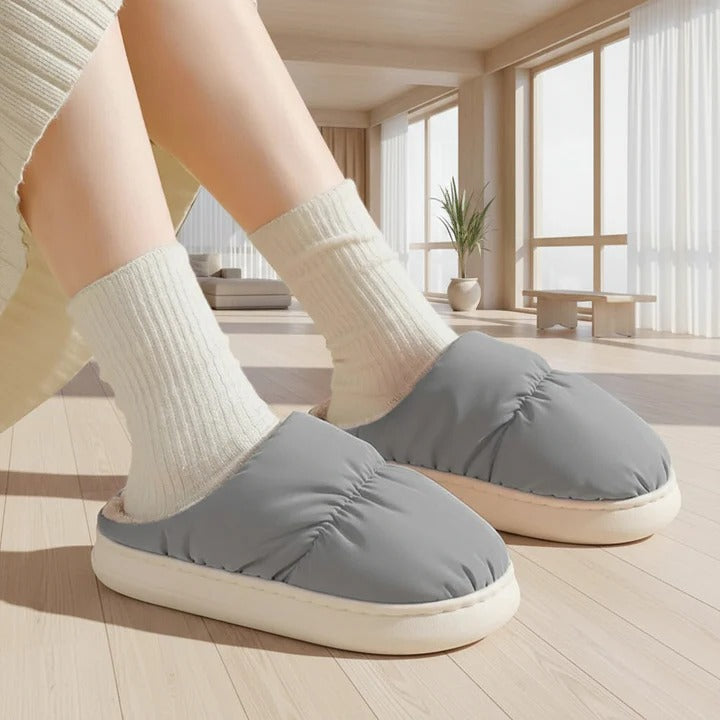 Lunvang™ USB-varmetøfler med sklisikker såle og myk plysj