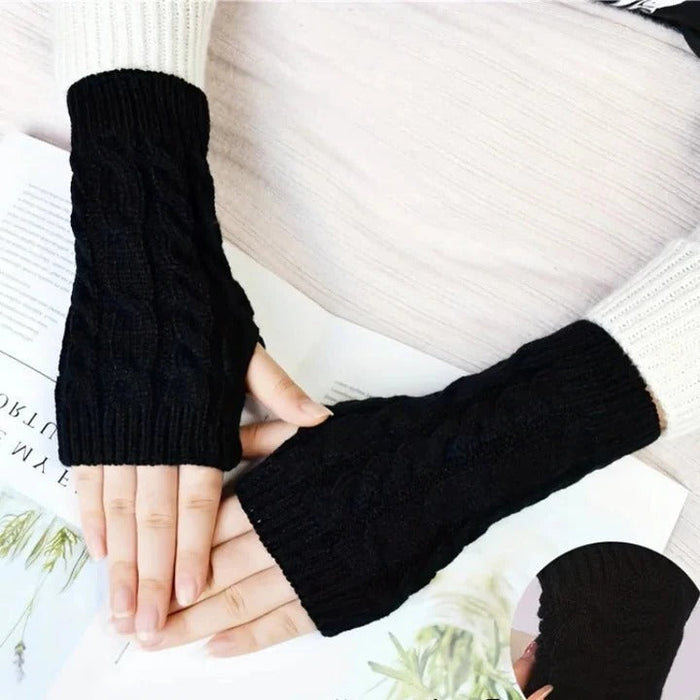 Lunvang™ Fingerløse hansker dame med fleecefôr og lang mansjett