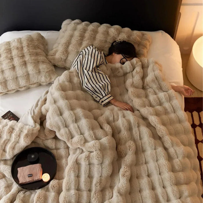 Lunvang™ Myk plysjpledd for alle årstider med elegant design