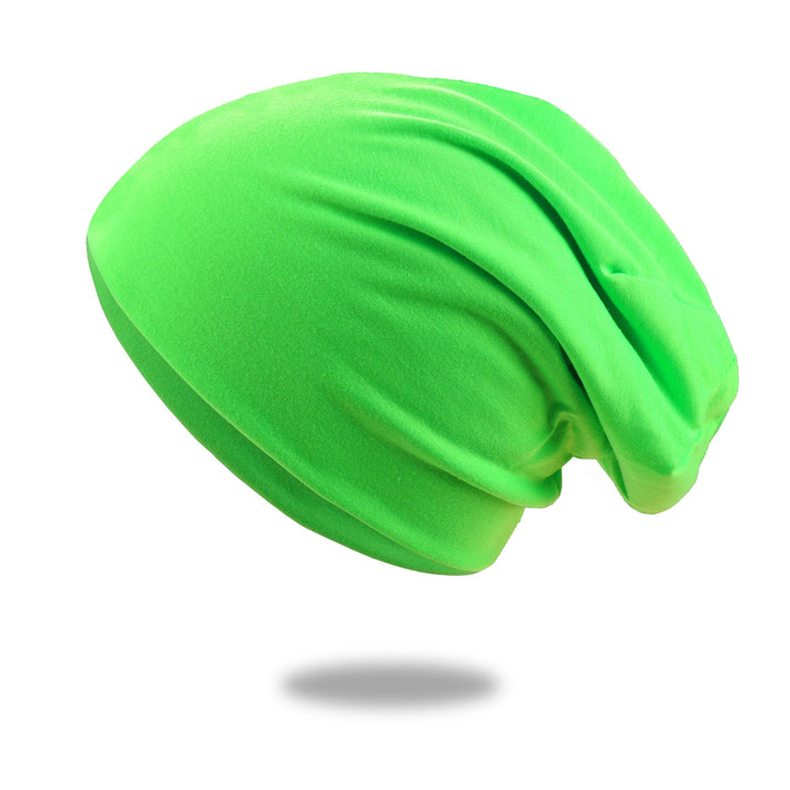 Slouch beanie i pustende strikk med stretch