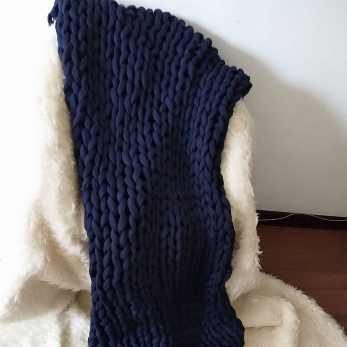 Lunvang™ Håndvevd chunky knit-pledd med deilig tyngde