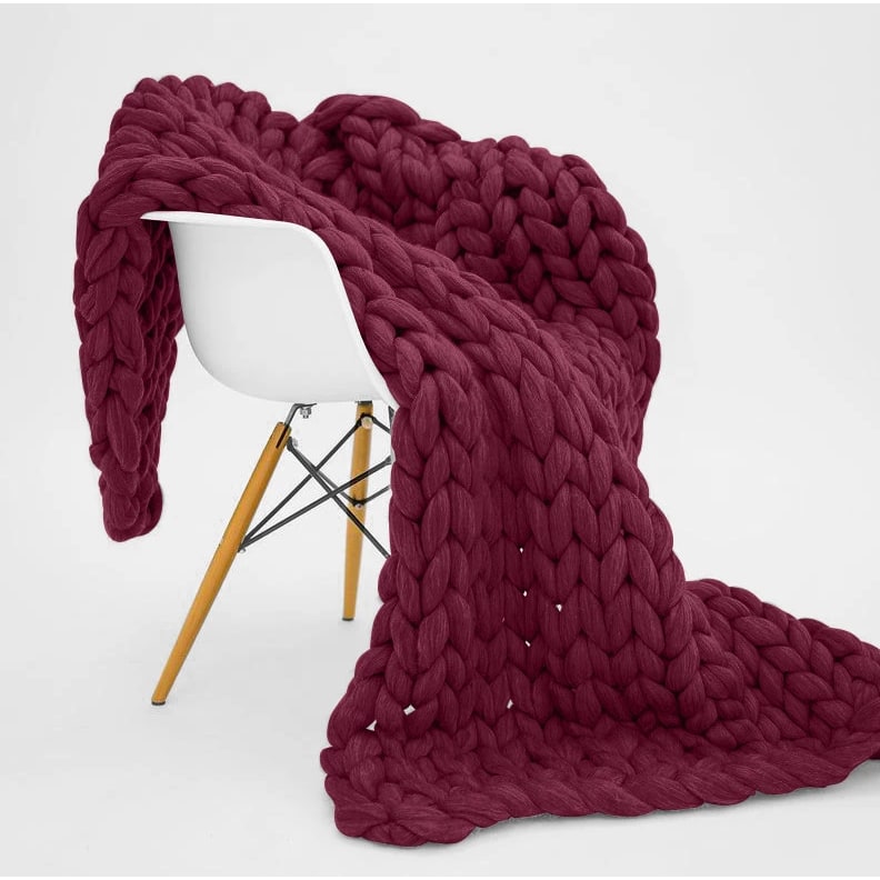 Håndvevd chunky knit-pledd med deilig tyngde