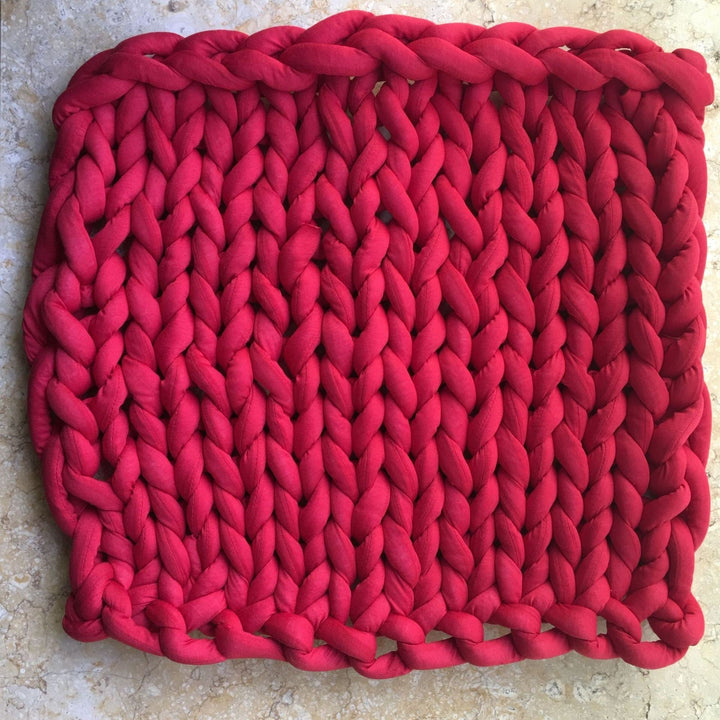 Håndvevd chunky knit-pledd med deilig tyngde