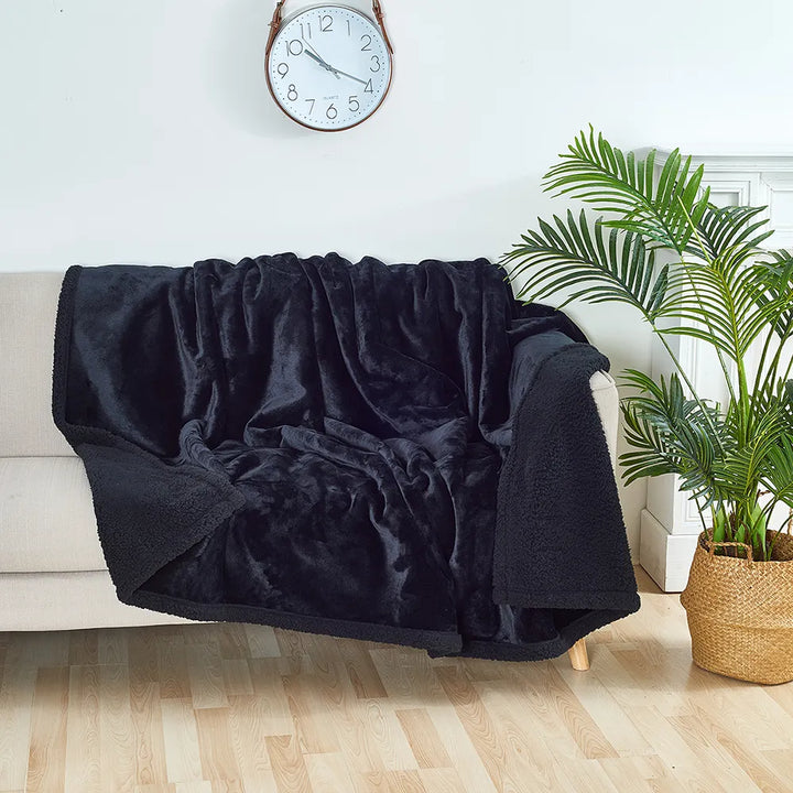 Vanntett plysjpledd og vendbart møbelbeskytter for sofa