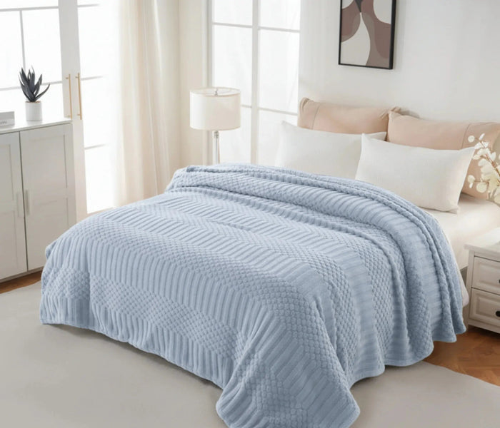 Lunvang™ Fluffy fleecepledd i plys for sofa, lenestol og seng