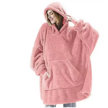 Oversized teppegenser i dobbeltsidig plysjfleece